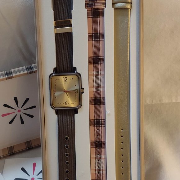 Isaac Mizrahi Accessories - Isaac Mizrahi Live! Watch with‎ set of 3 interchangeable straps - Bronze - nwot